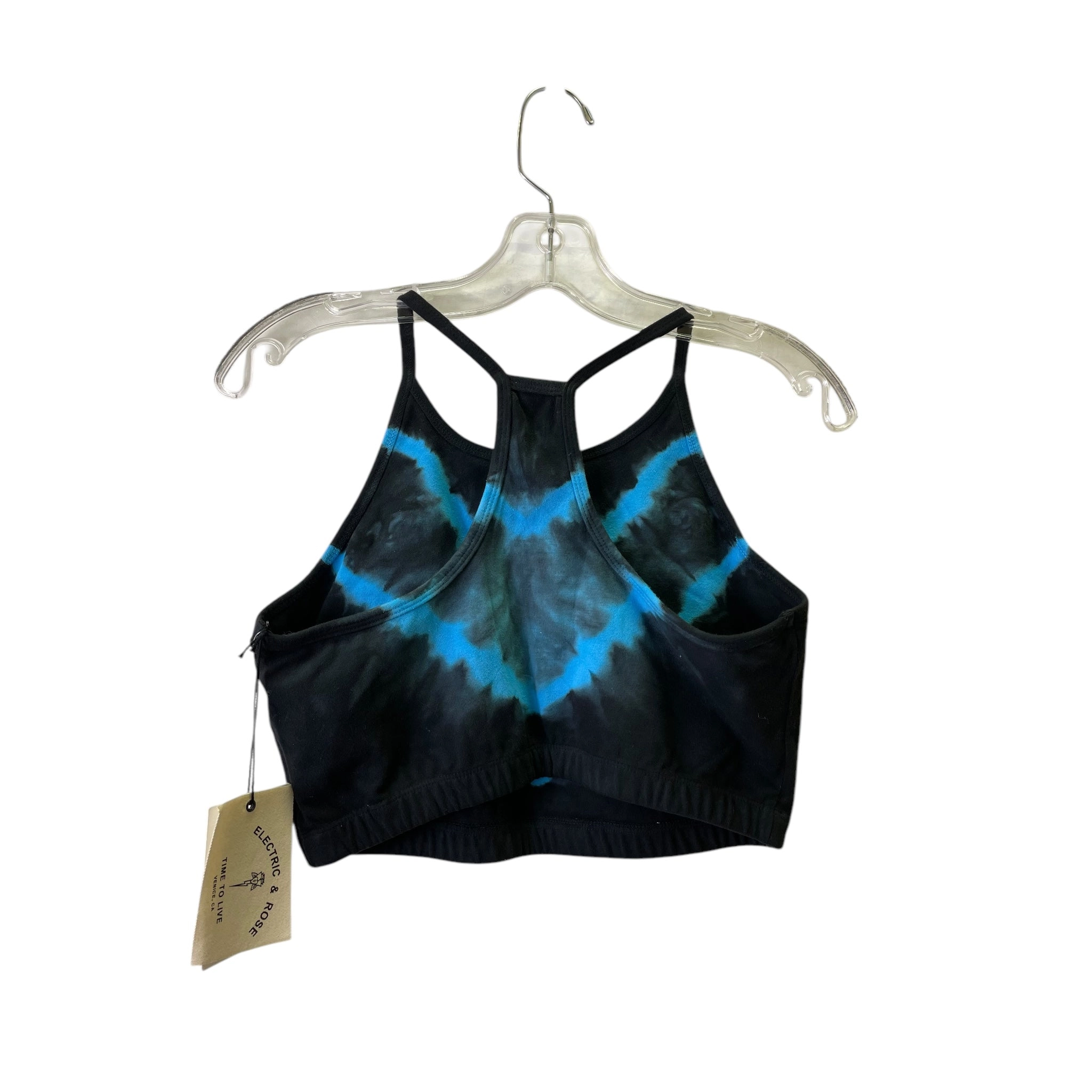 Athletic Bra By Electric & Rose In Black & Blue, Size:L