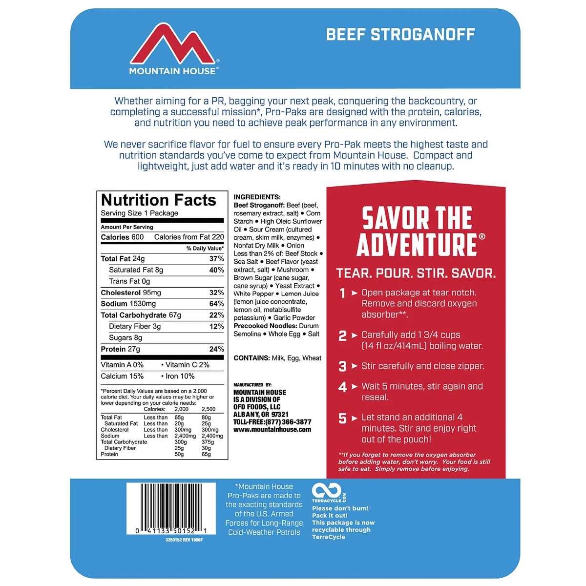 Beef Stroganoff Noodles Pro Pak