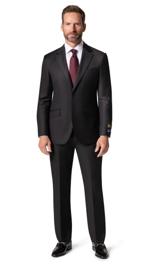 Bergamo Elegant - Faille Wool Solid Suit 10015.200 Slim Fit - Black