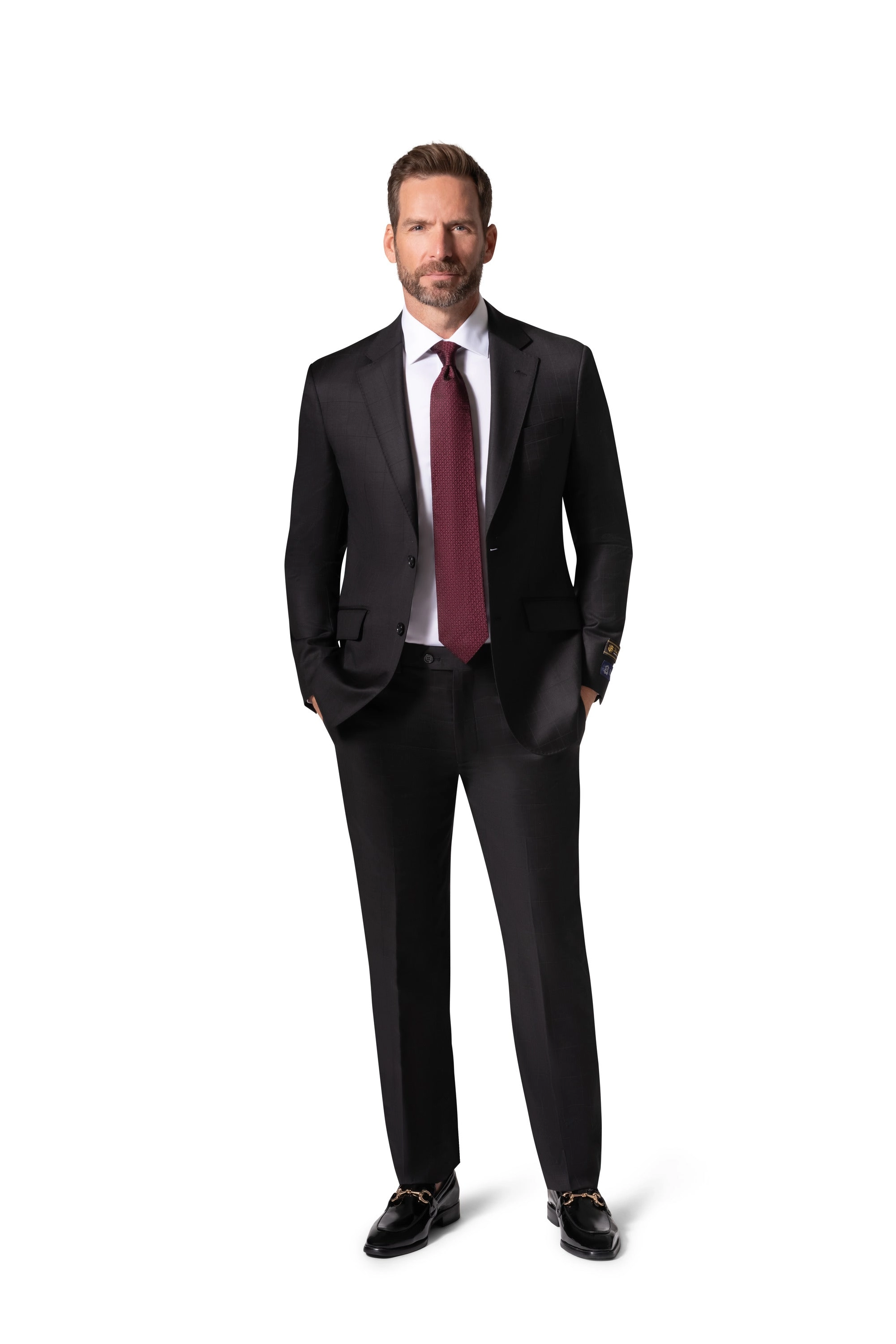 Bergamo Elegant - Faille Wool Solid Suit 10015.200 Slim Fit - Black
