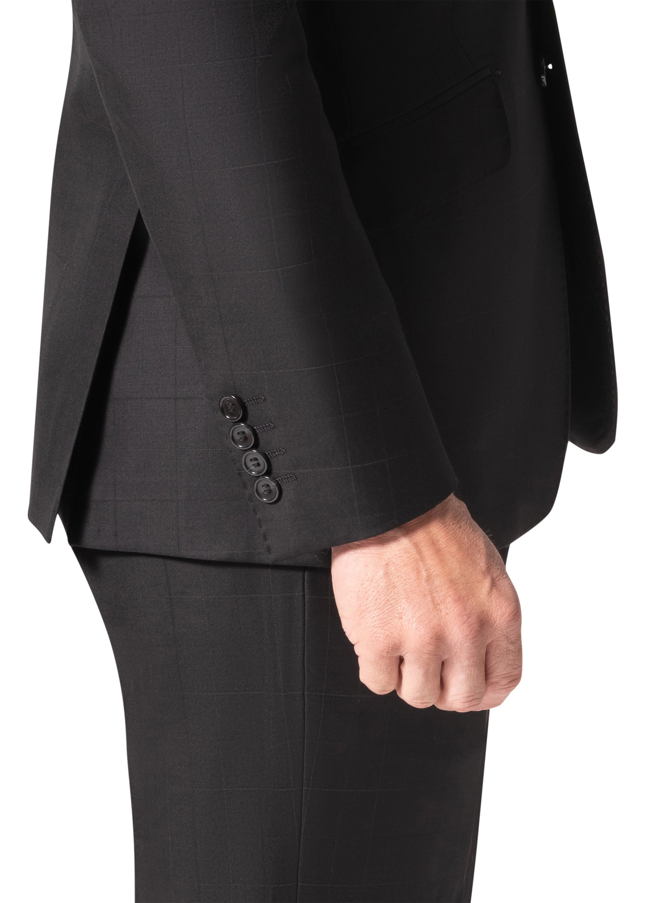 Bergamo Elegant - Faille Wool Solid Suit 10015.200 Slim Fit - Black