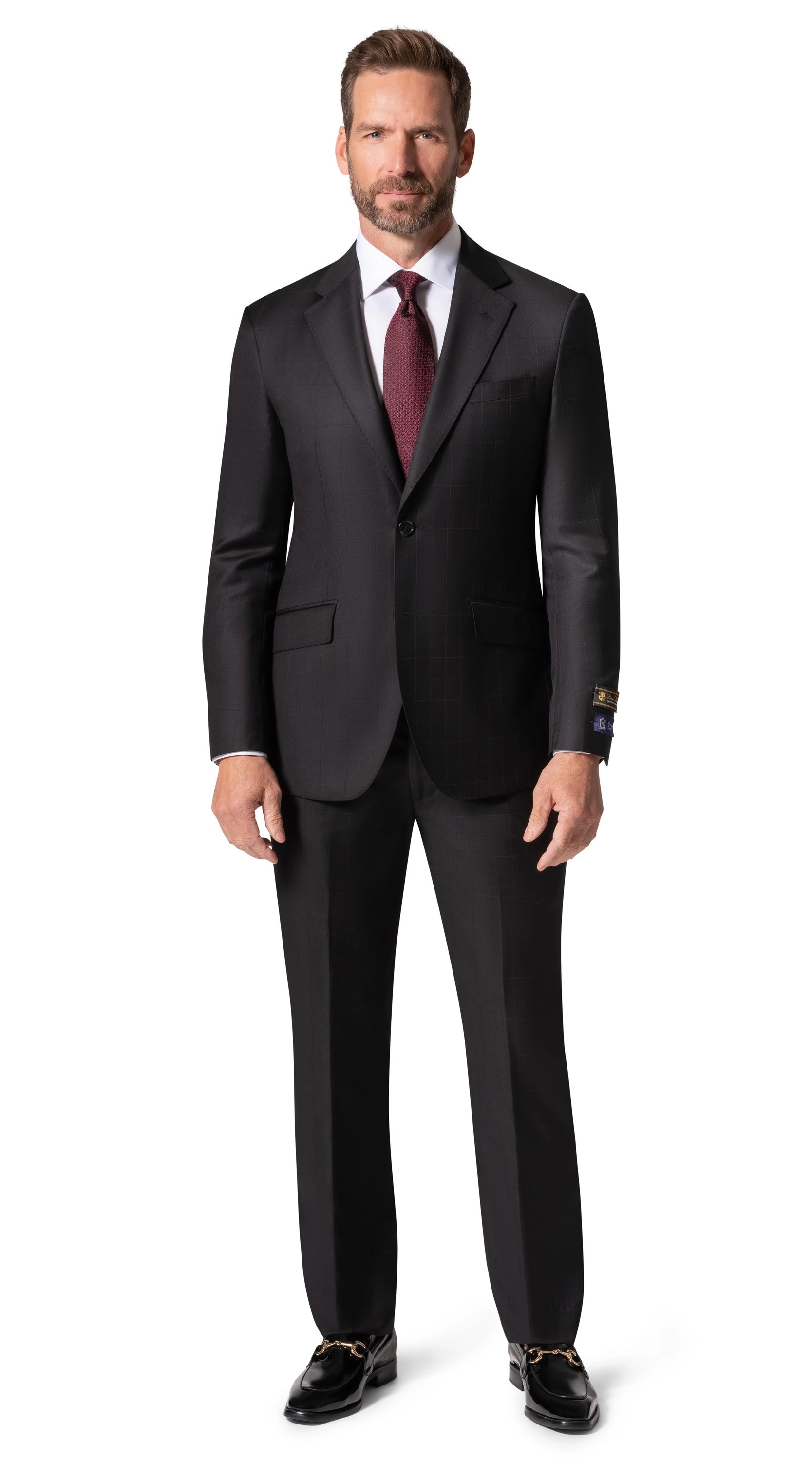 Bergamo Elegant - Faille Wool Solid Suit 10015.200 Slim Fit - Black