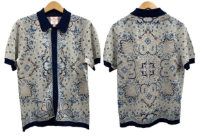 Bergamo Elegant KS-1560 Short Sleeve Sport Shirt - Navy