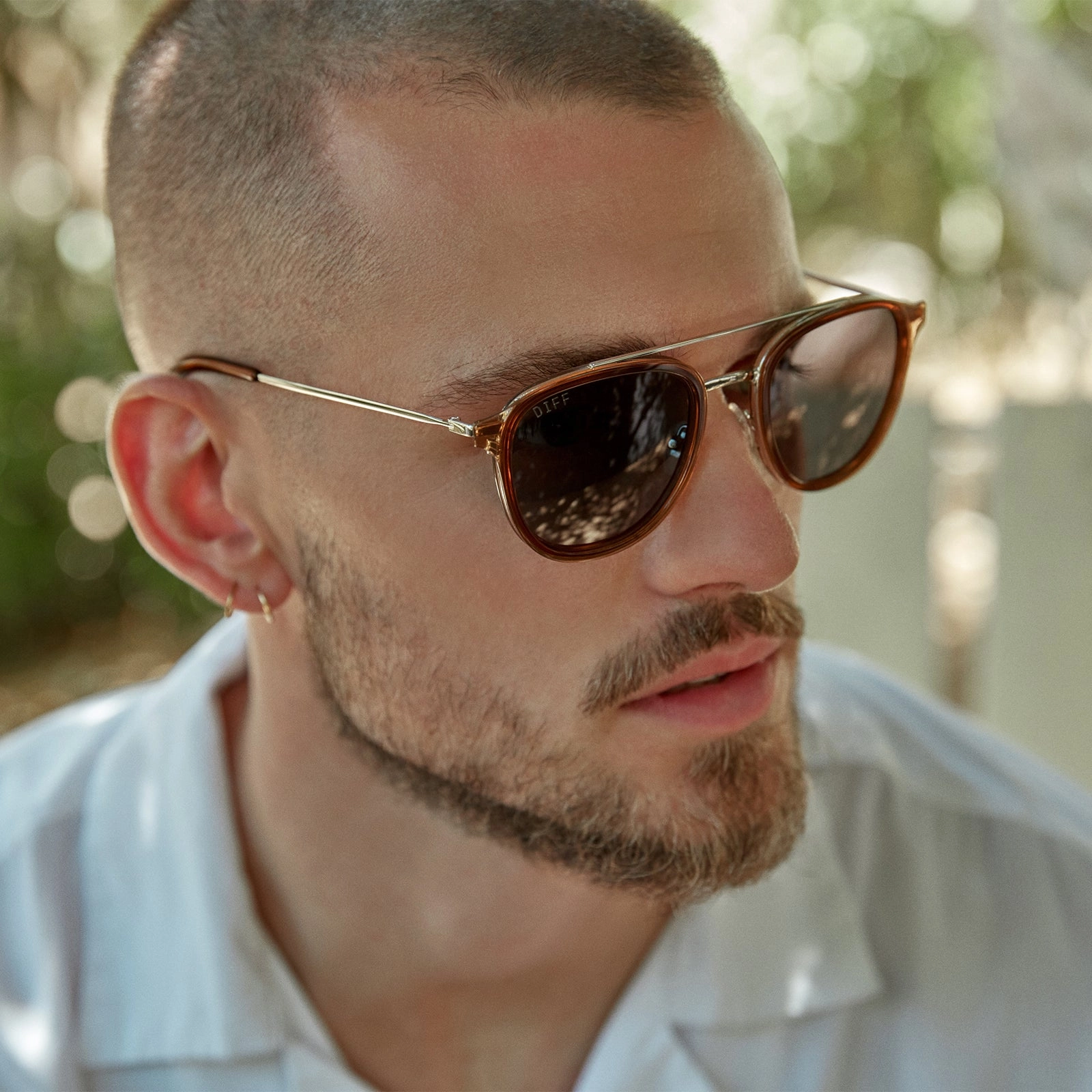 CAMDEN - WHISKEY   GREY POLARIZED SUNGLASSES