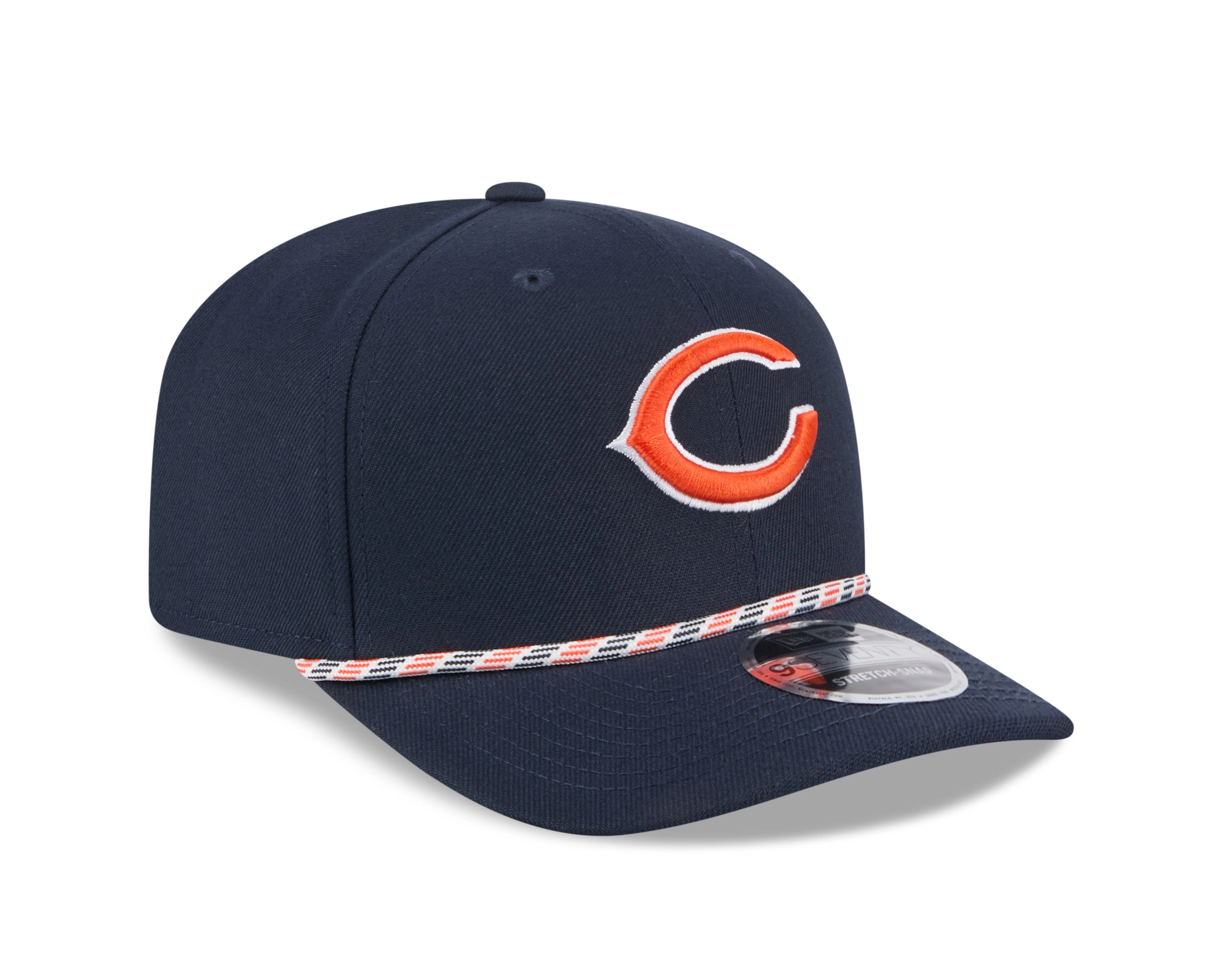 Chicago Bears New Era Navy Multi Rope 9SEVENTY Stretch Snap Adjustable Hat