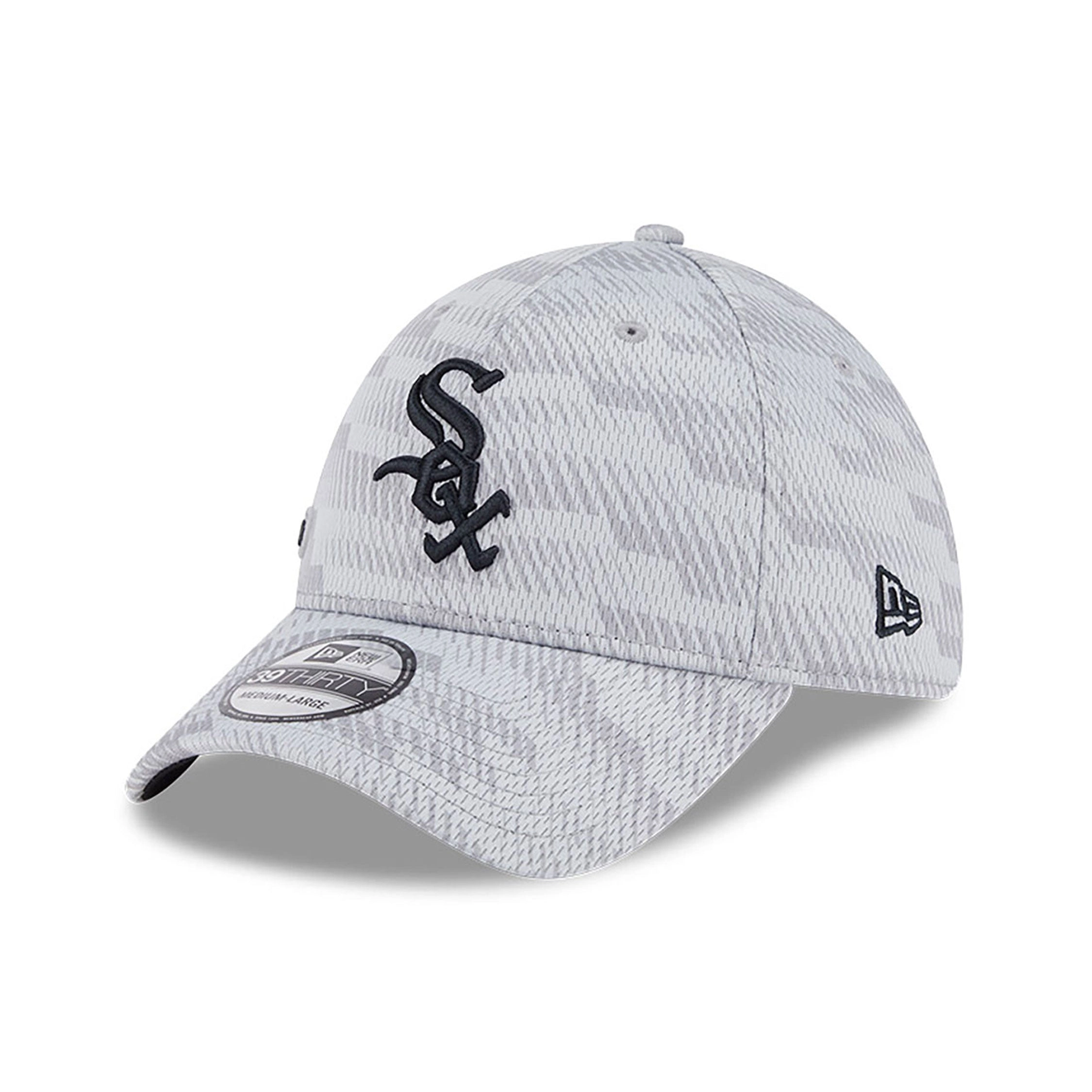Chicago White Sox Gray 2025 Clubhouse New Era 39THIRTY Flex Hat