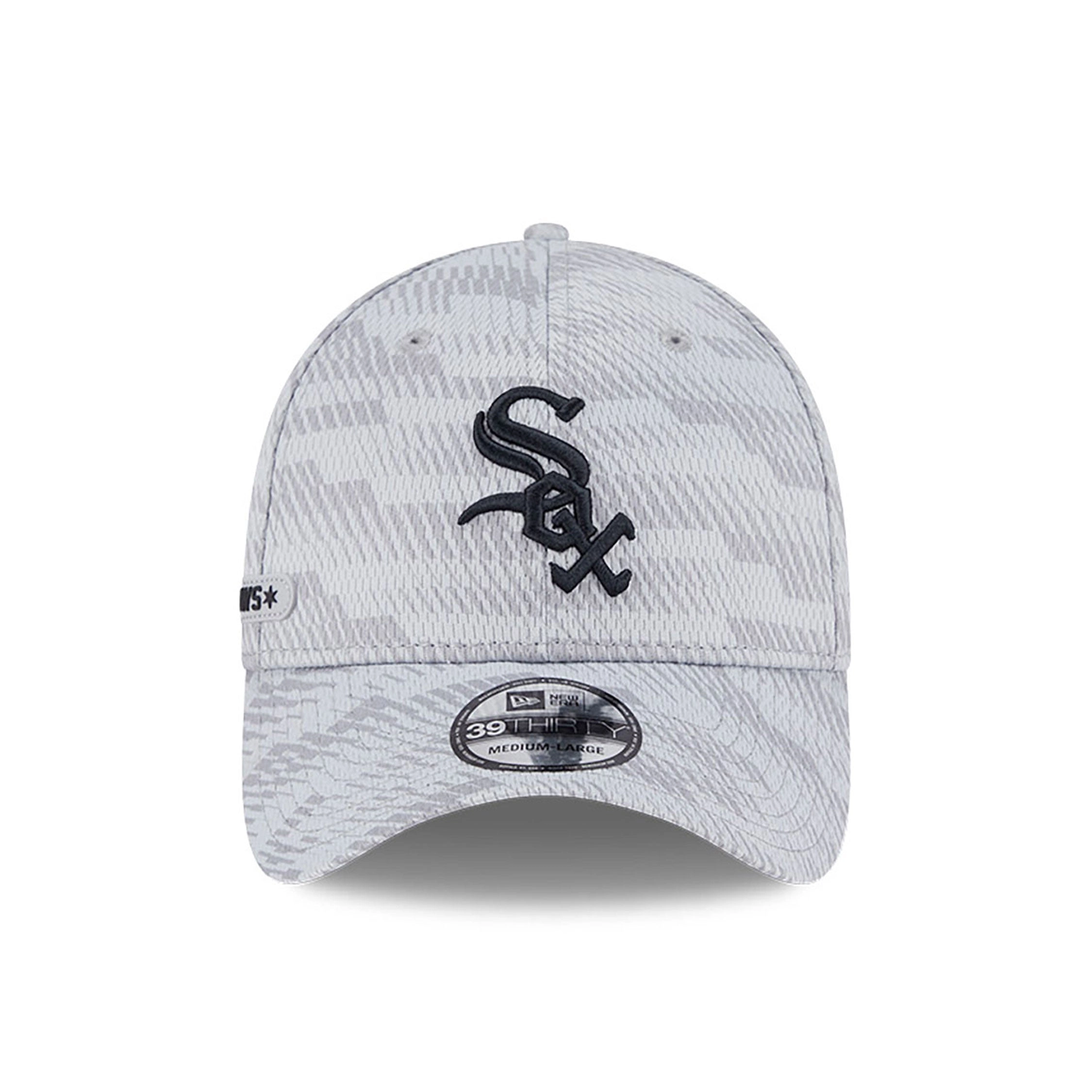 Chicago White Sox Gray 2025 Clubhouse New Era 39THIRTY Flex Hat