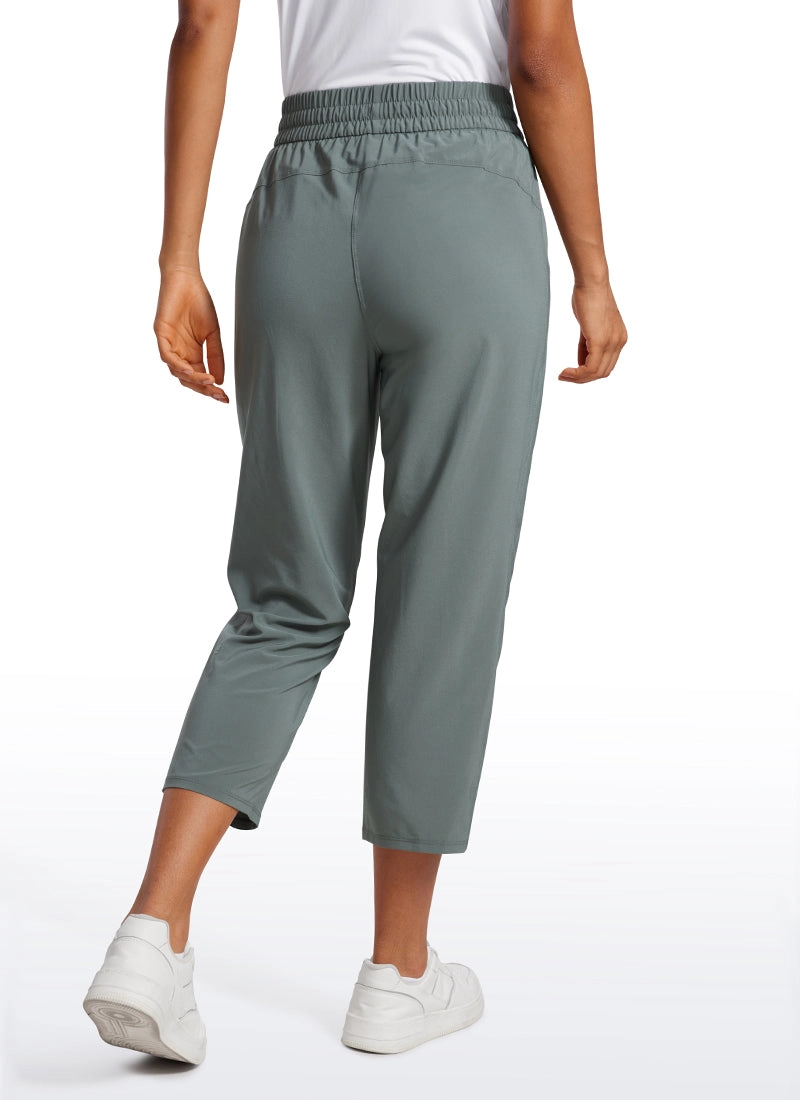Feathery-Fit Soft Lightweight Cropped Pants with Pockets 23''