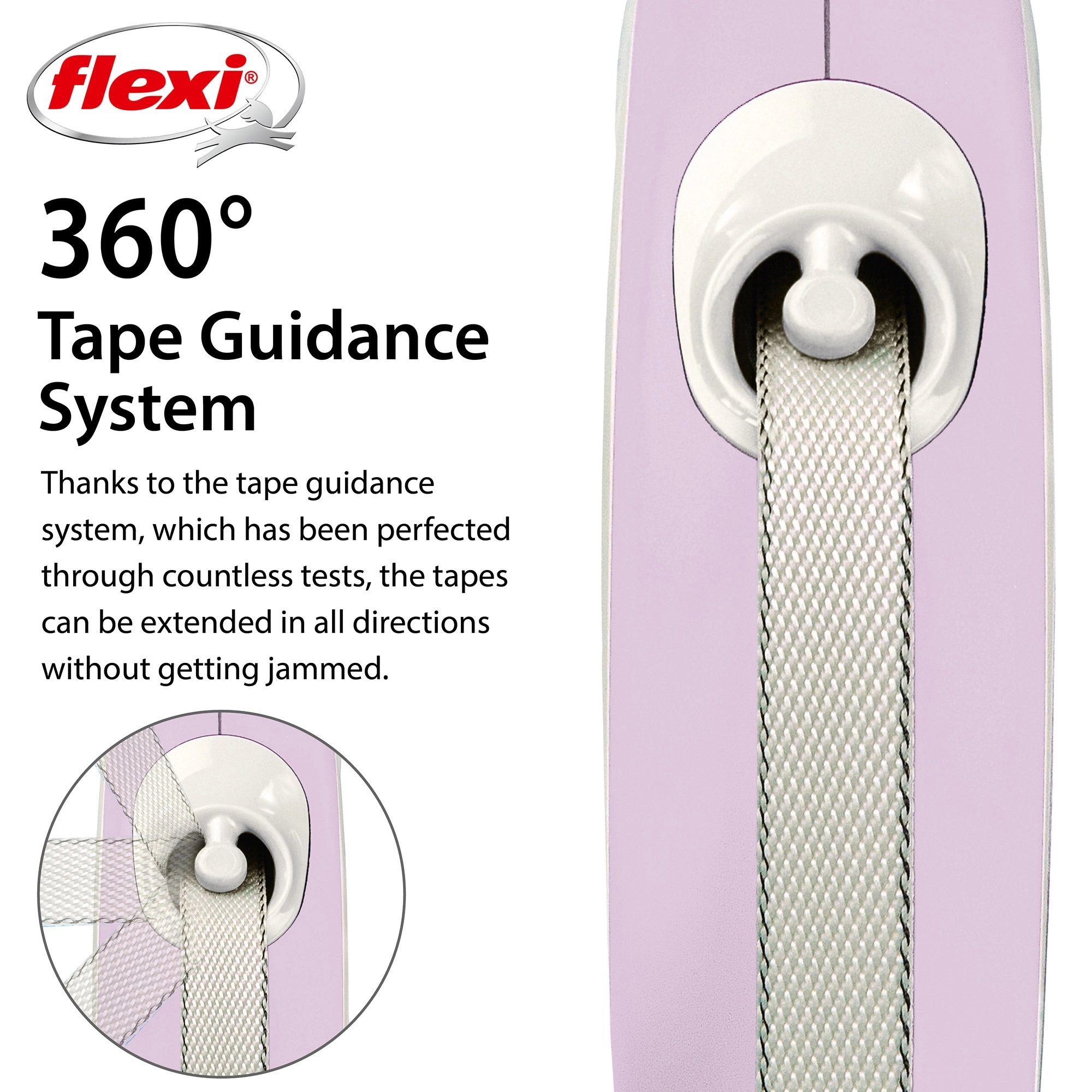 Flexi Comfort 16ft Tape Dog Leash in Rose Medium up to 55lbs