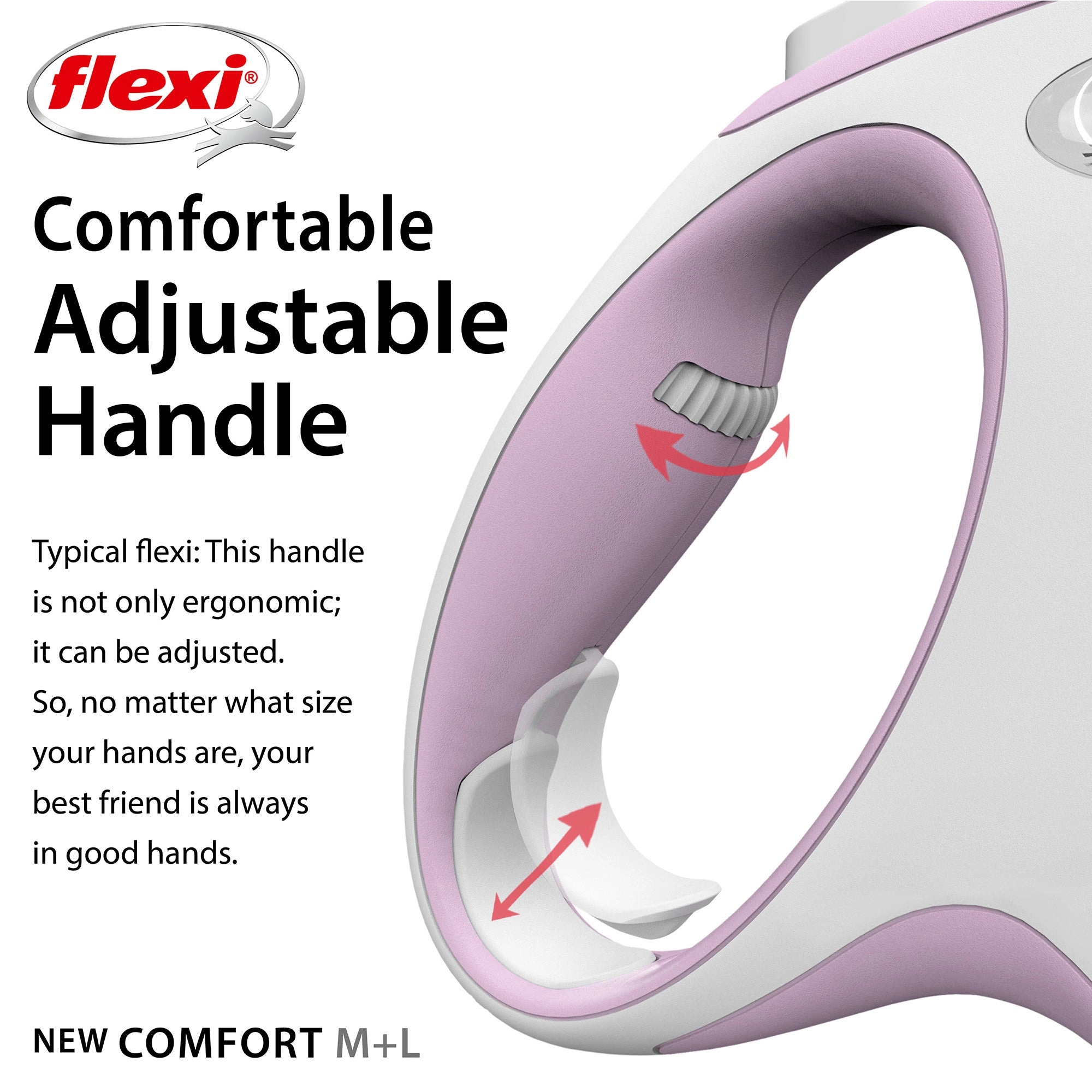 Flexi Comfort 16ft Tape Dog Leash in Rose Medium up to 55lbs