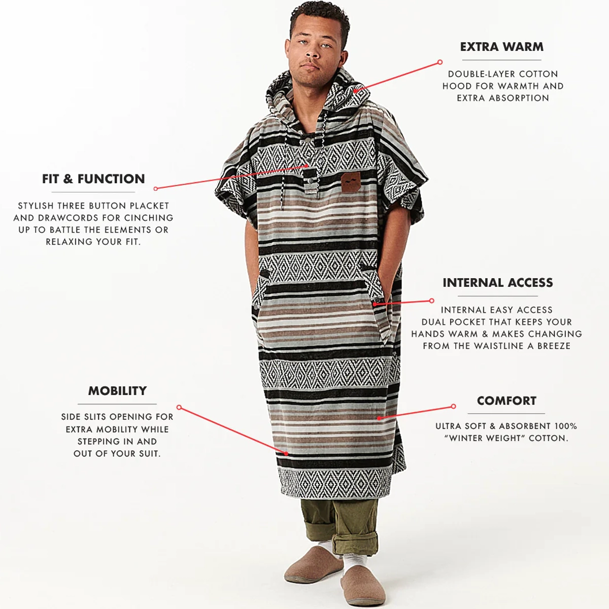 Fouta Lightweight Turkish Poncho