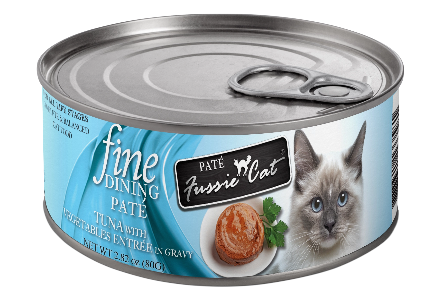 Fussie Cat Fine Dining Pate Tuna with Vegetables Entrée Wet Cat Food, 2.82oz