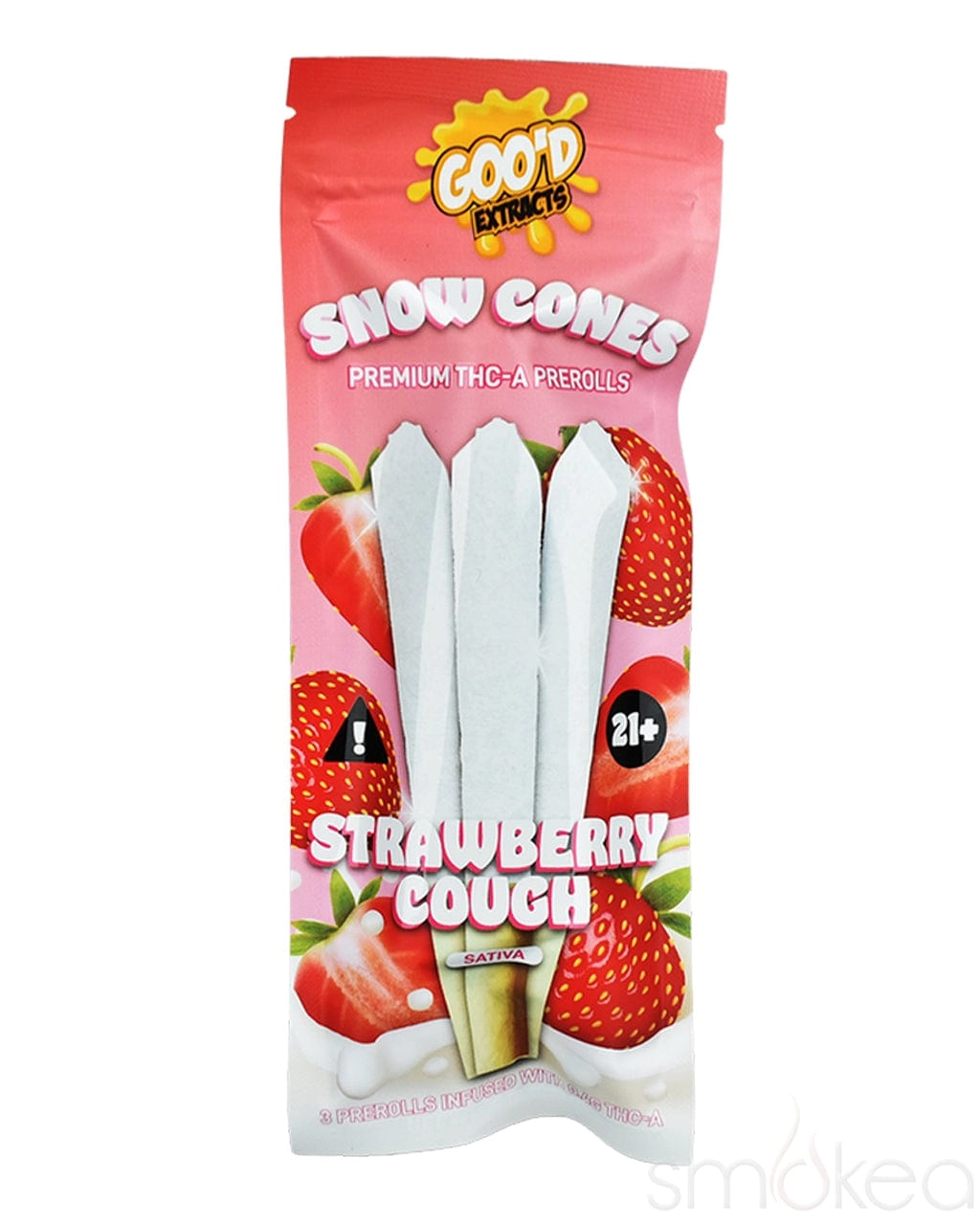 Goo'd THCA Snow Cones Pre-Rolls - Strawberry Cough