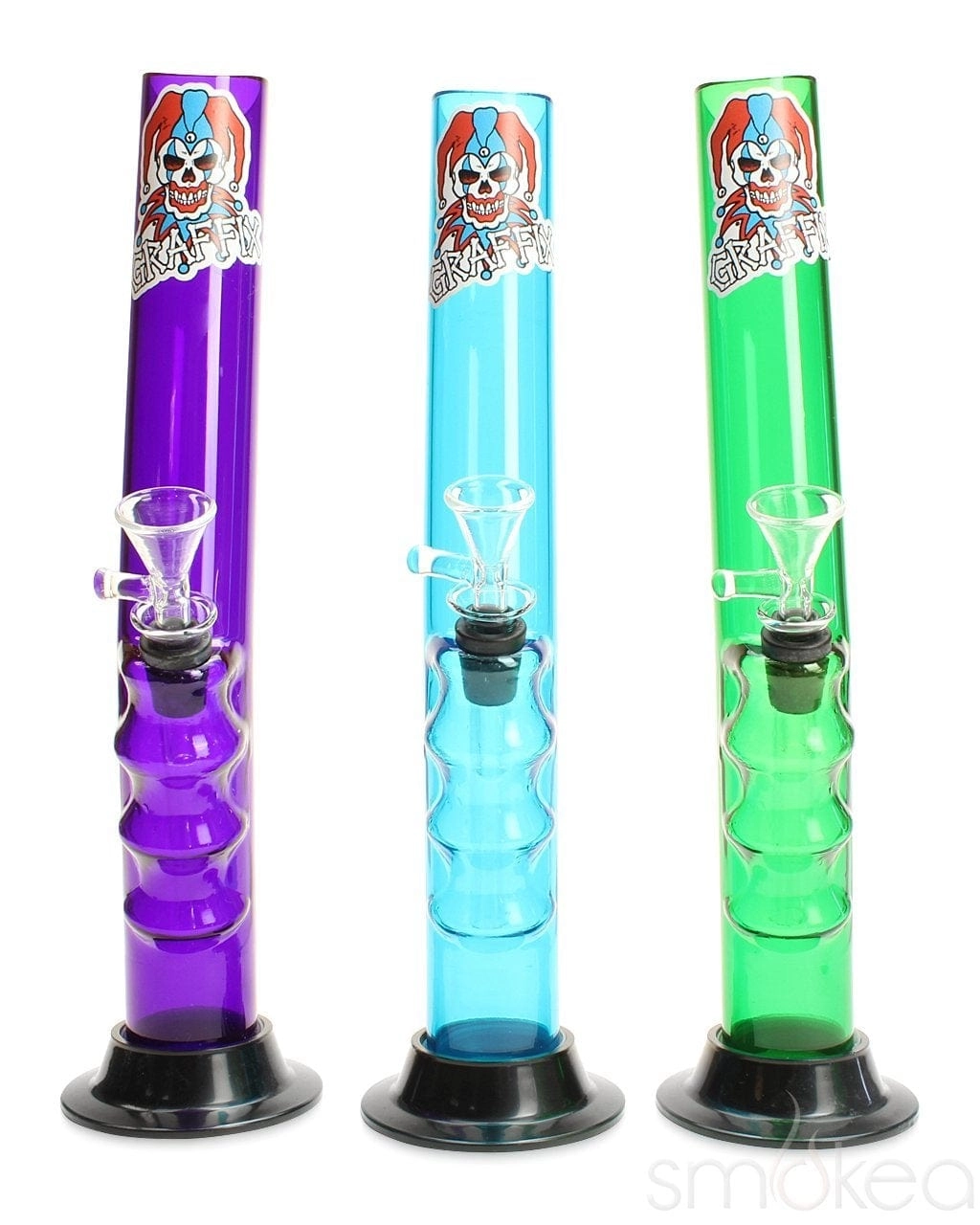 Graffix 12" Gripper Skinny Acrylic Bong
