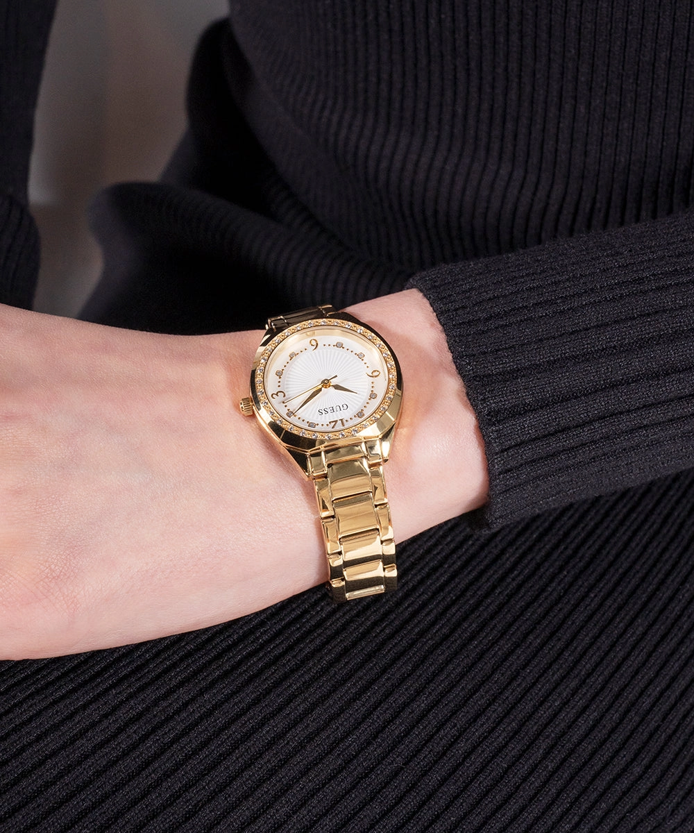 GUESS Ladies Gold Tone Analog Watch