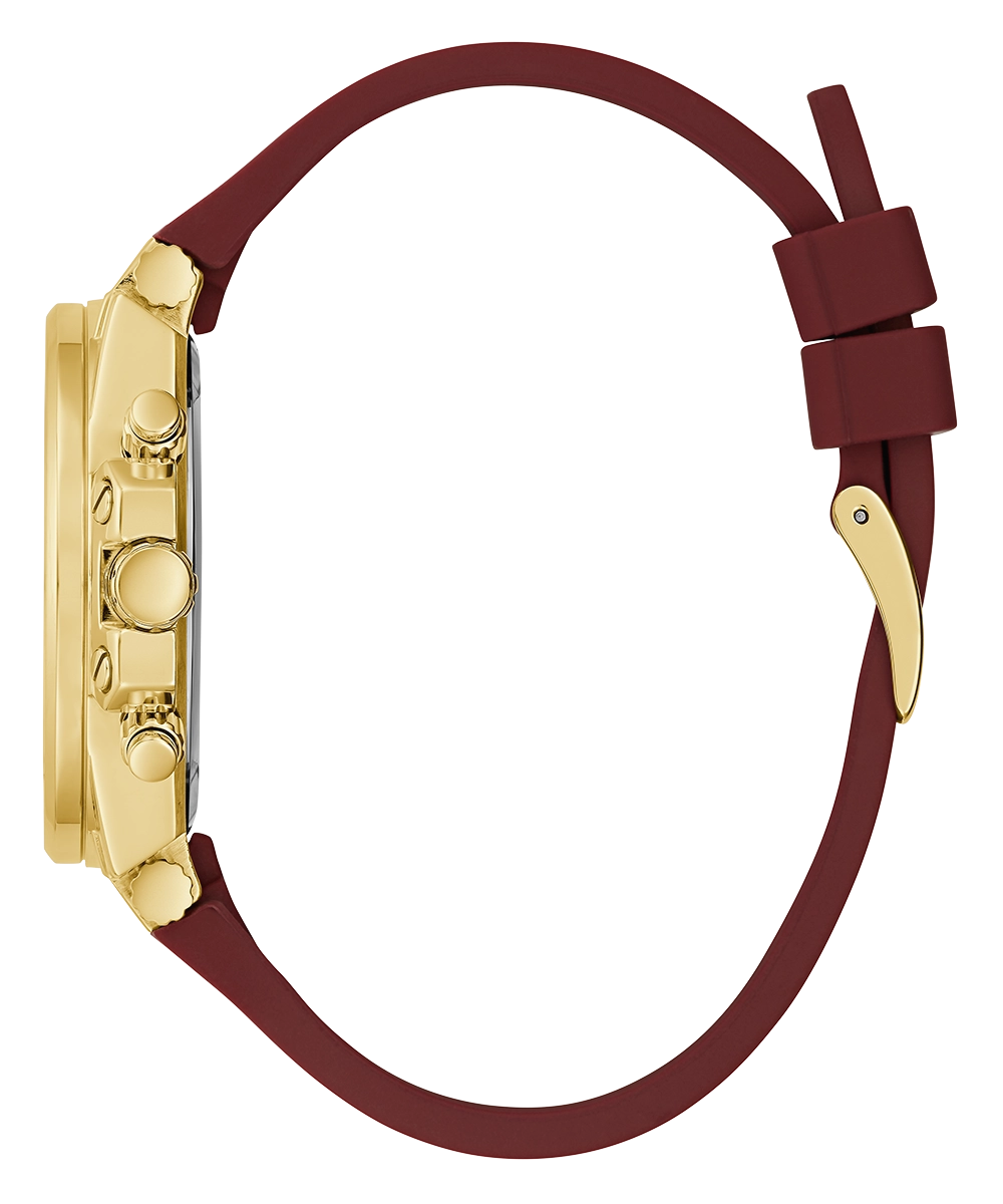 GUESS Ladies Red Gold Tone Multi-function Watch