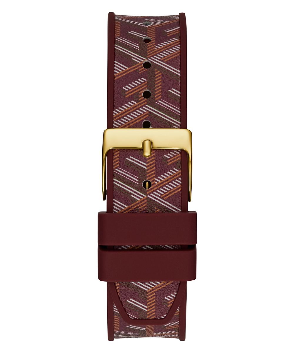 GUESS Ladies Red Gold Tone Multi-function Watch