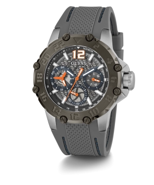 GUESS Mens Grey 2-Tone Multi-function Watch