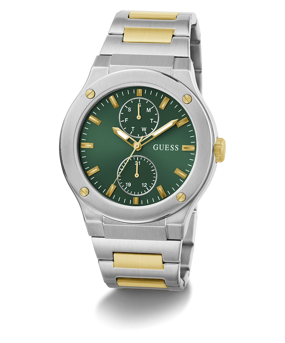 GUESS Mens Silver Tone Multi-function Watch