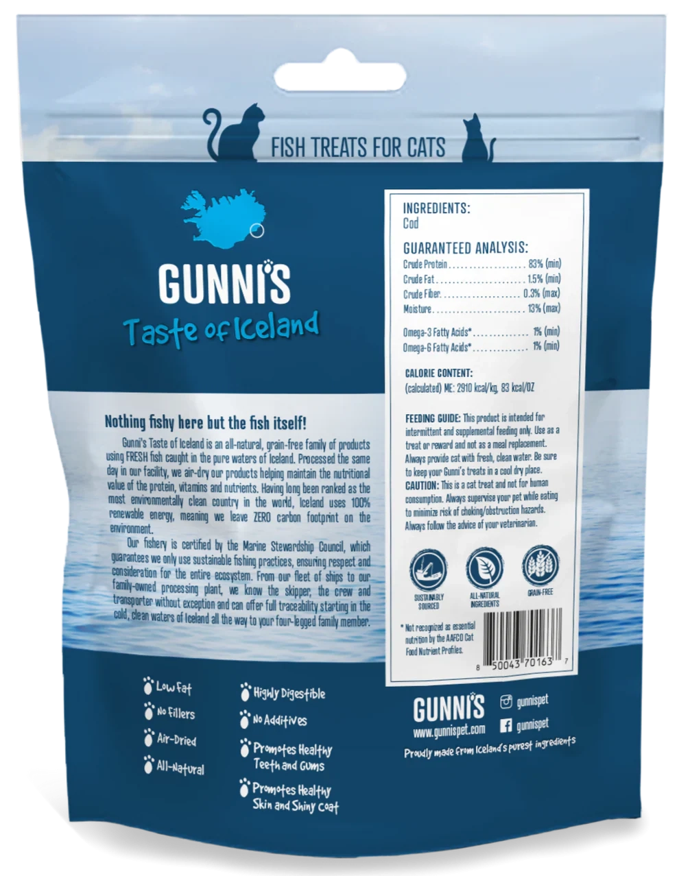 Gunni's Cod Mini Morsels Cat Treats