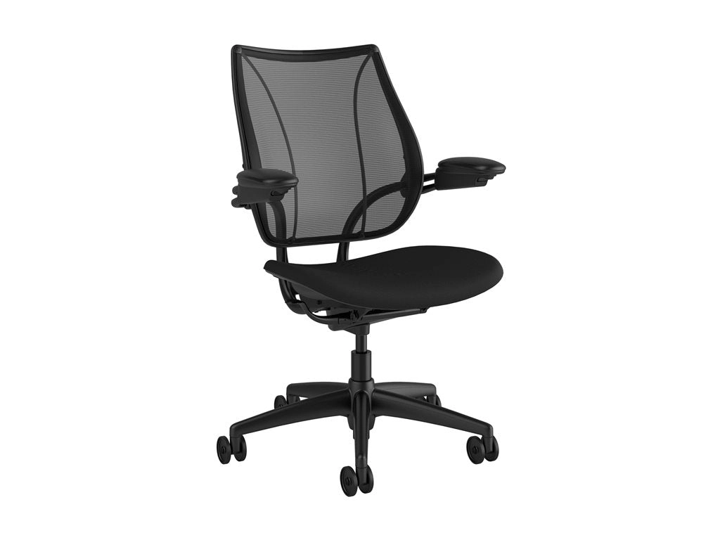 Humanscale Liberty - Chair - task - ergonomic - armrests - tilt - swivel - Corde 4 - black, graphite L113BJ10CF12XFSSNSC