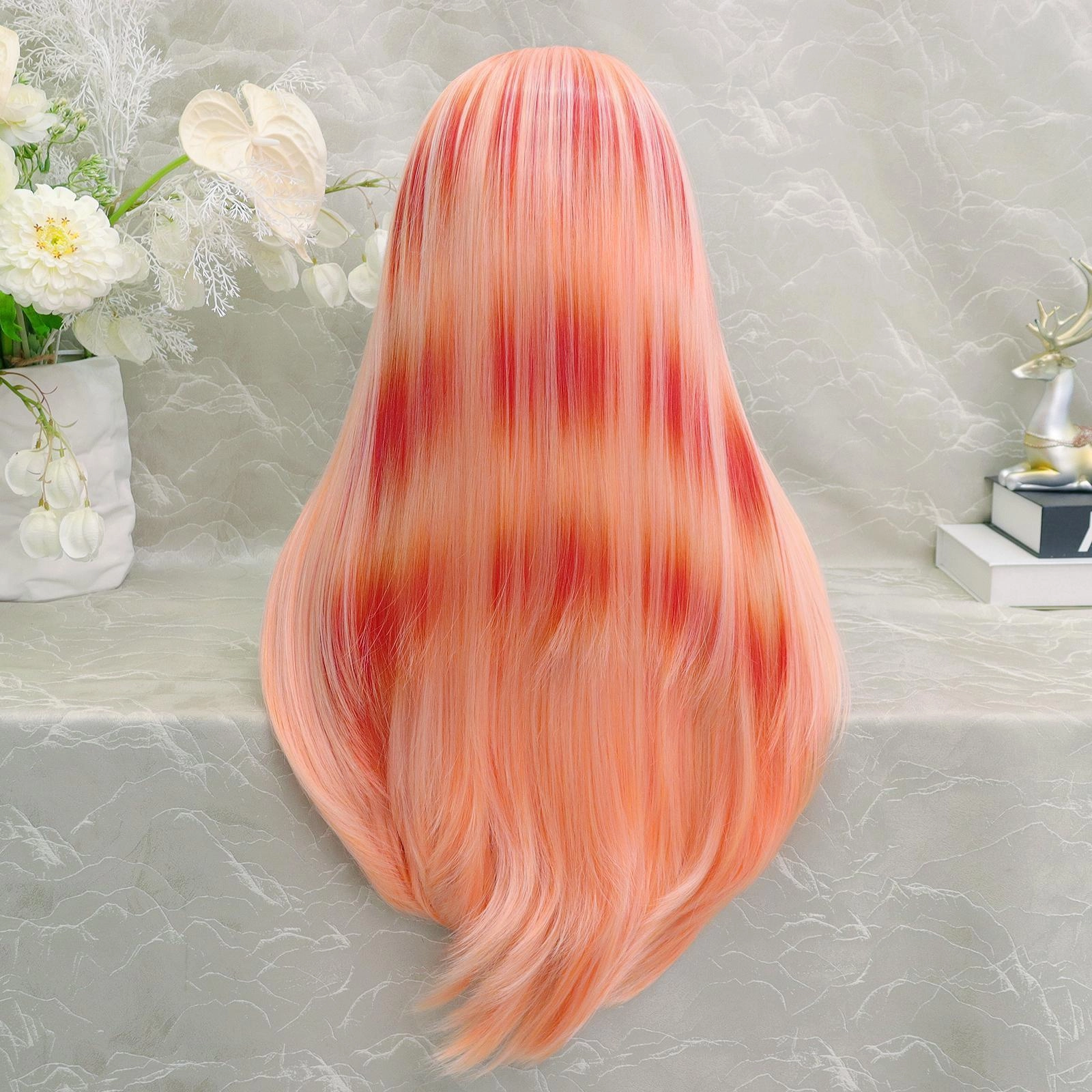 IMstyle Mohito pinky Orange Lace Front wig with unique patern Party 13*2 Free parting-K304-6T008
