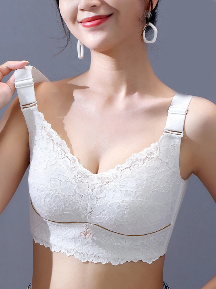 Lace Design Lightweight Wire-Free Minimizer Bra