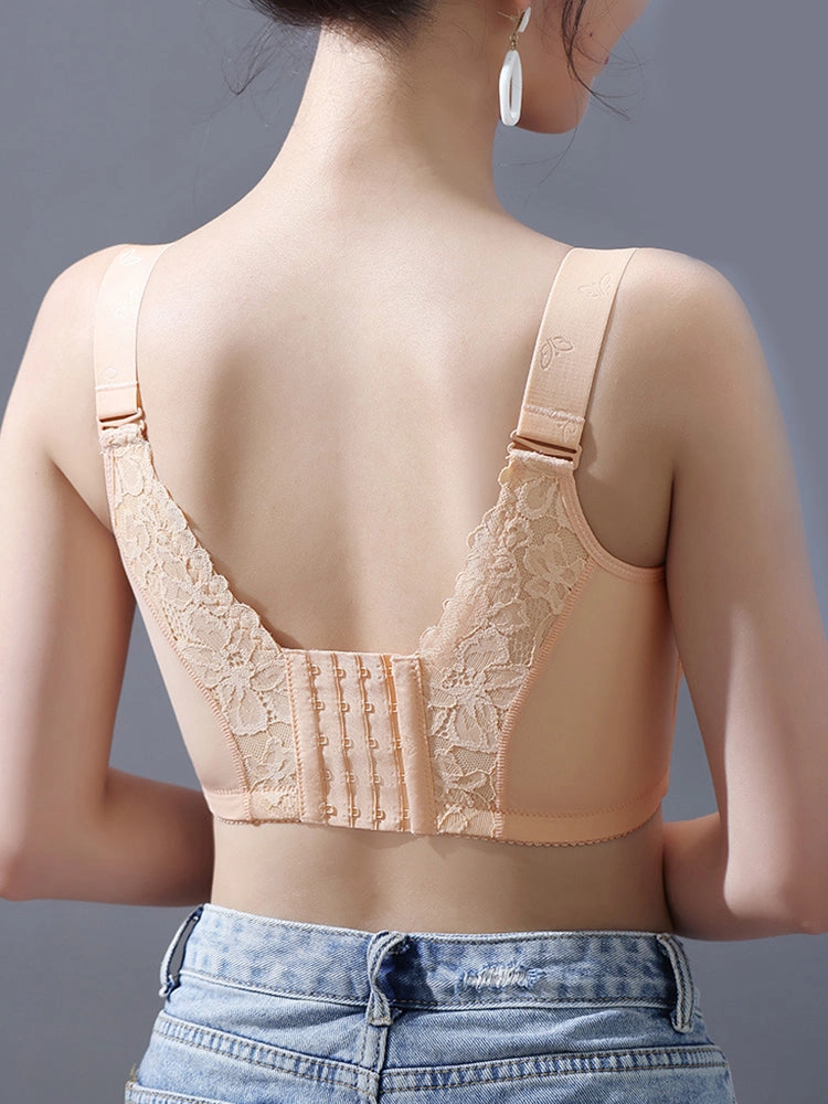 Lace Design Lightweight Wire-Free Minimizer Bra