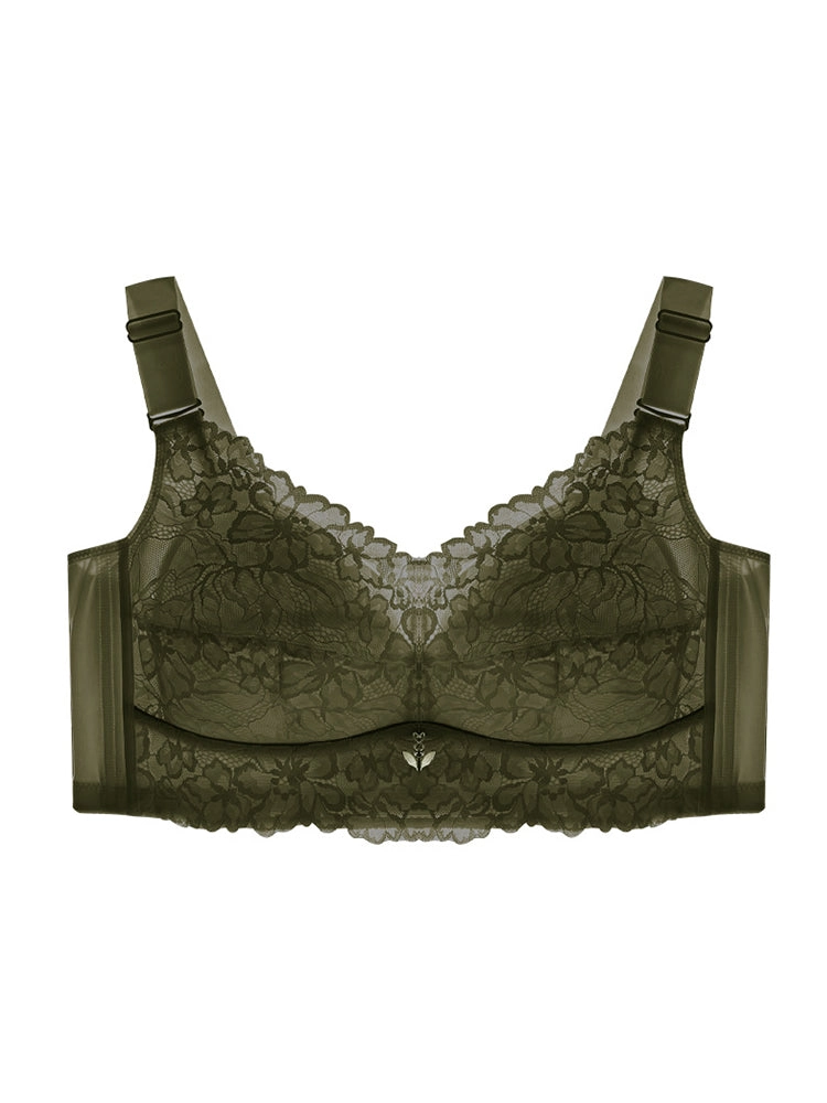 Lace Design Lightweight Wire-Free Minimizer Bra