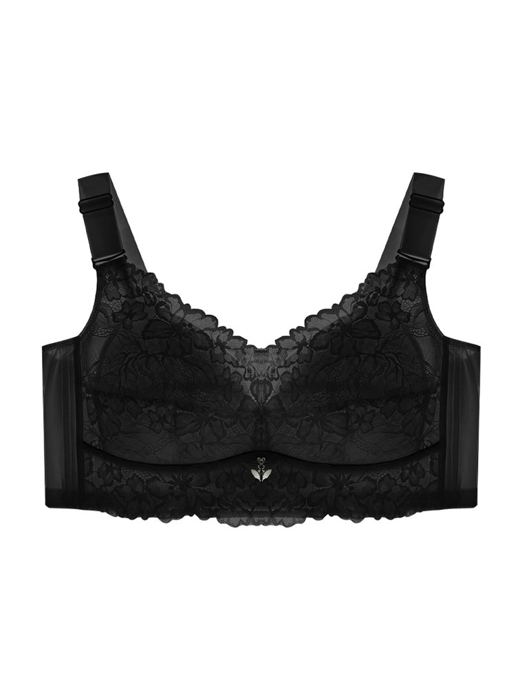 Lace Design Lightweight Wire-Free Minimizer Bra