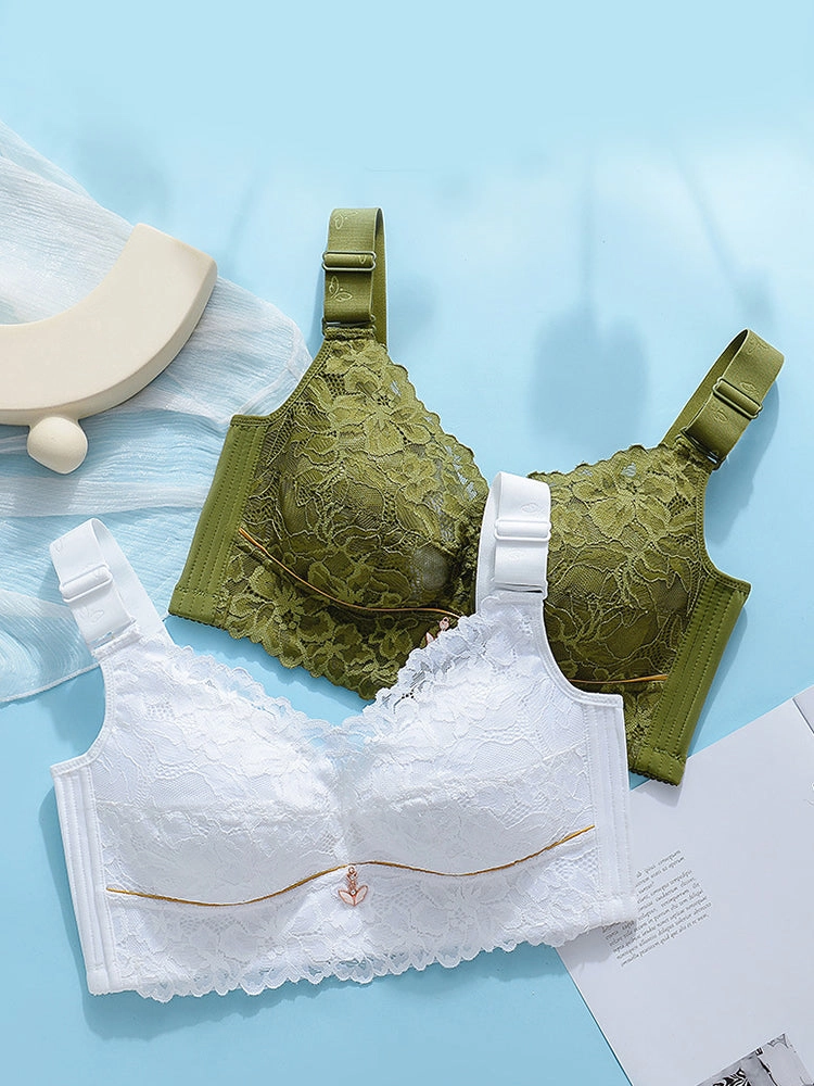Lace Design Lightweight Wire-Free Minimizer Bra