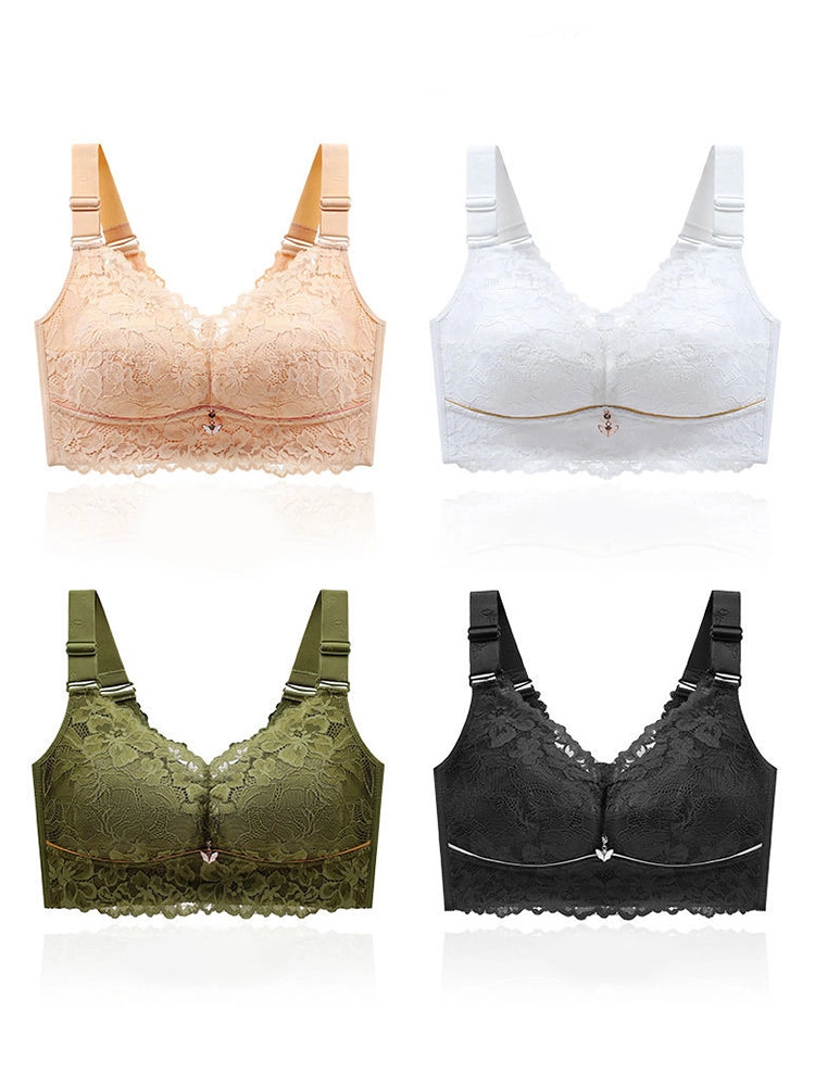 Lace Design Lightweight Wire-Free Minimizer Bra