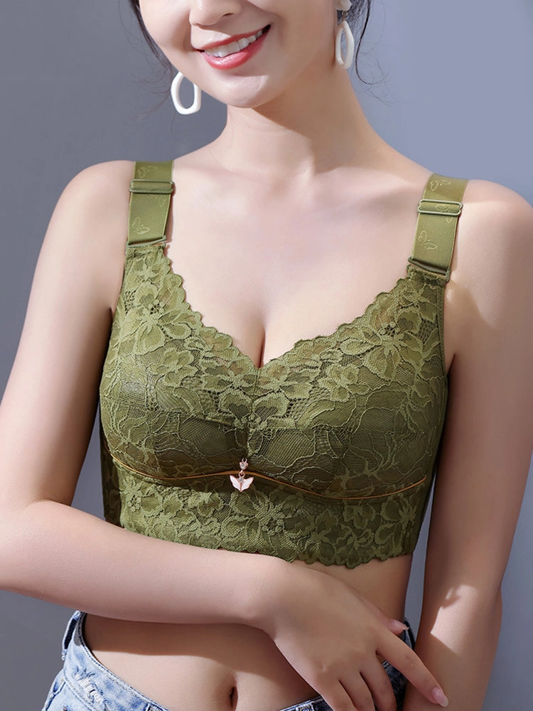 Lace Design Lightweight Wire-Free Minimizer Bra