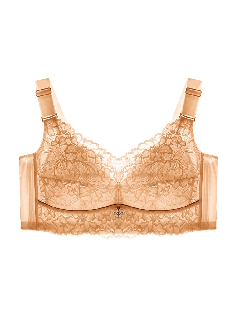Lace Design Lightweight Wire-Free Minimizer Bra