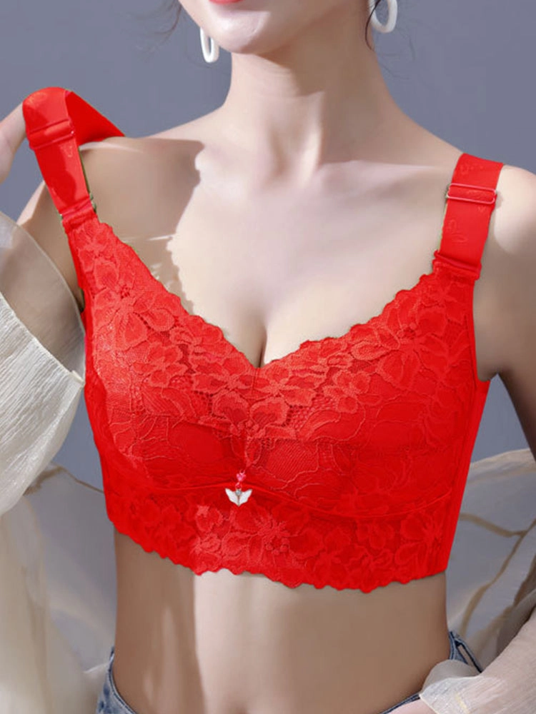 Lace Design Lightweight Wire-Free Minimizer Bra