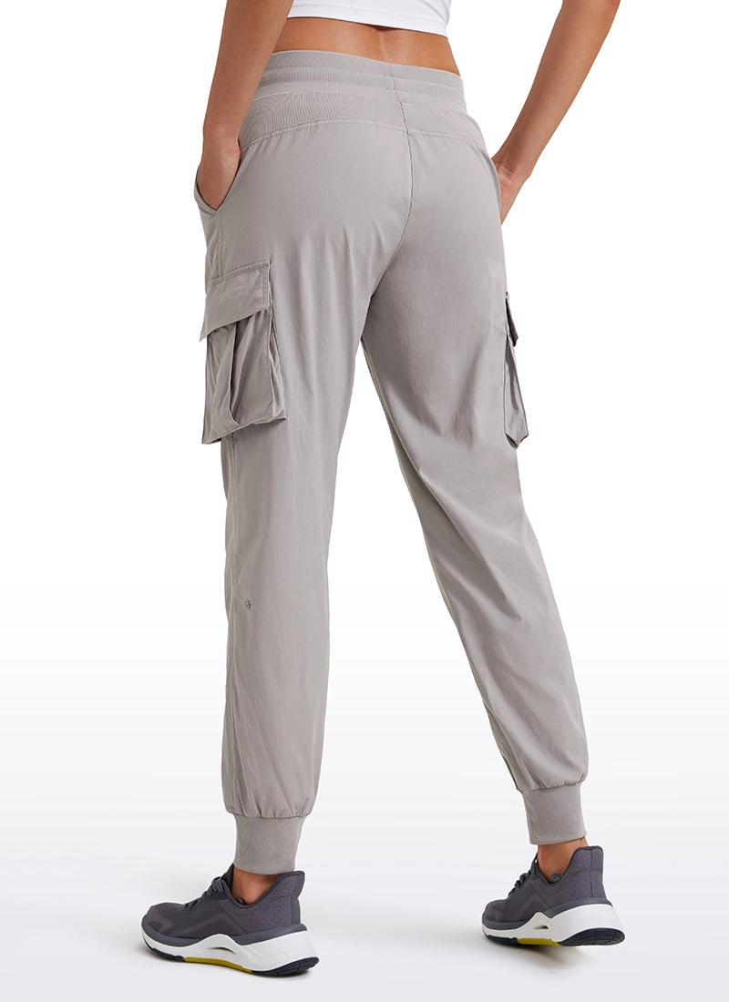 Lightweight Mid Rise Joggers with Pockets 28.5'' - Ruched