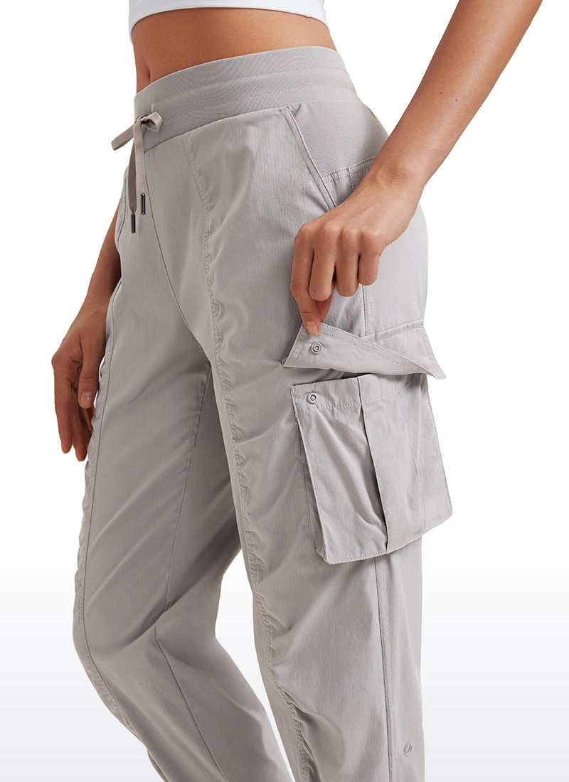Lightweight Mid Rise Joggers with Pockets 28.5'' - Ruched