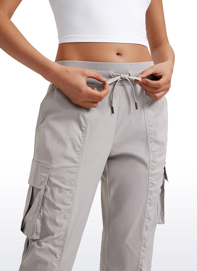Lightweight Mid Rise Joggers with Pockets 28.5'' - Ruched