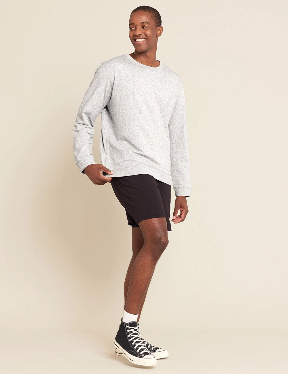 Men's Lightweight Pullover - Light Grey Marl