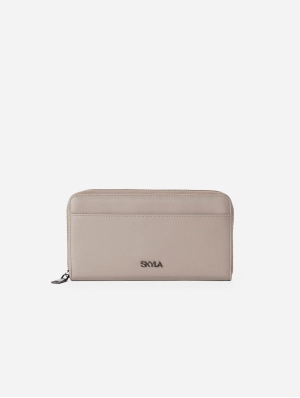 Noa Vegan Leather Wallet | Stone Grey