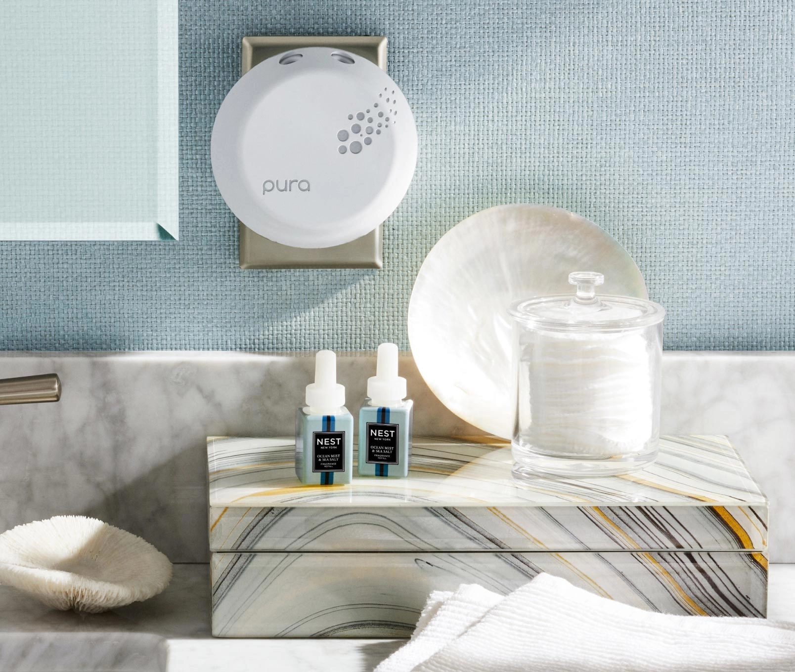 Ocean Mist & Sea Salt Refill Duo for NEST x Pura Smart Home Fragrance Diffuser - Smart Vials