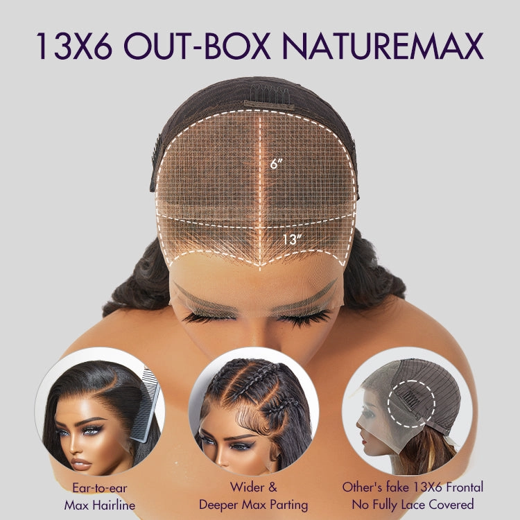 PreMax Wigs - Nature Max Yaki / Silky Bob Ear-to-Ear Glueless 13x6 Frontal HD Lace Short Bob Wig