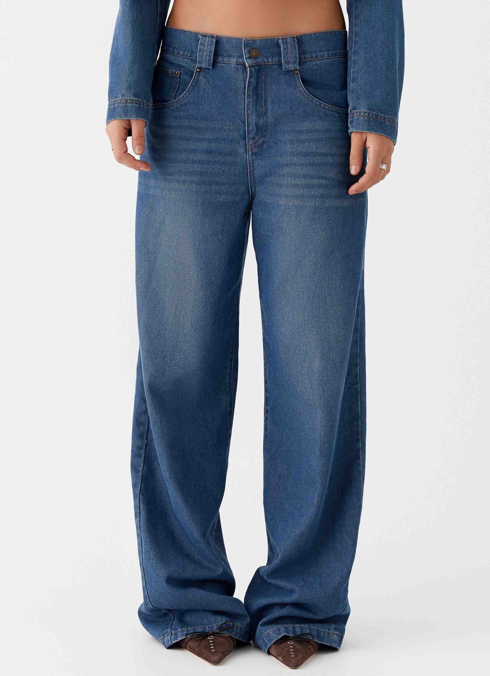 Ride Elegant Baggy Jeans - Vintage Blue Wash