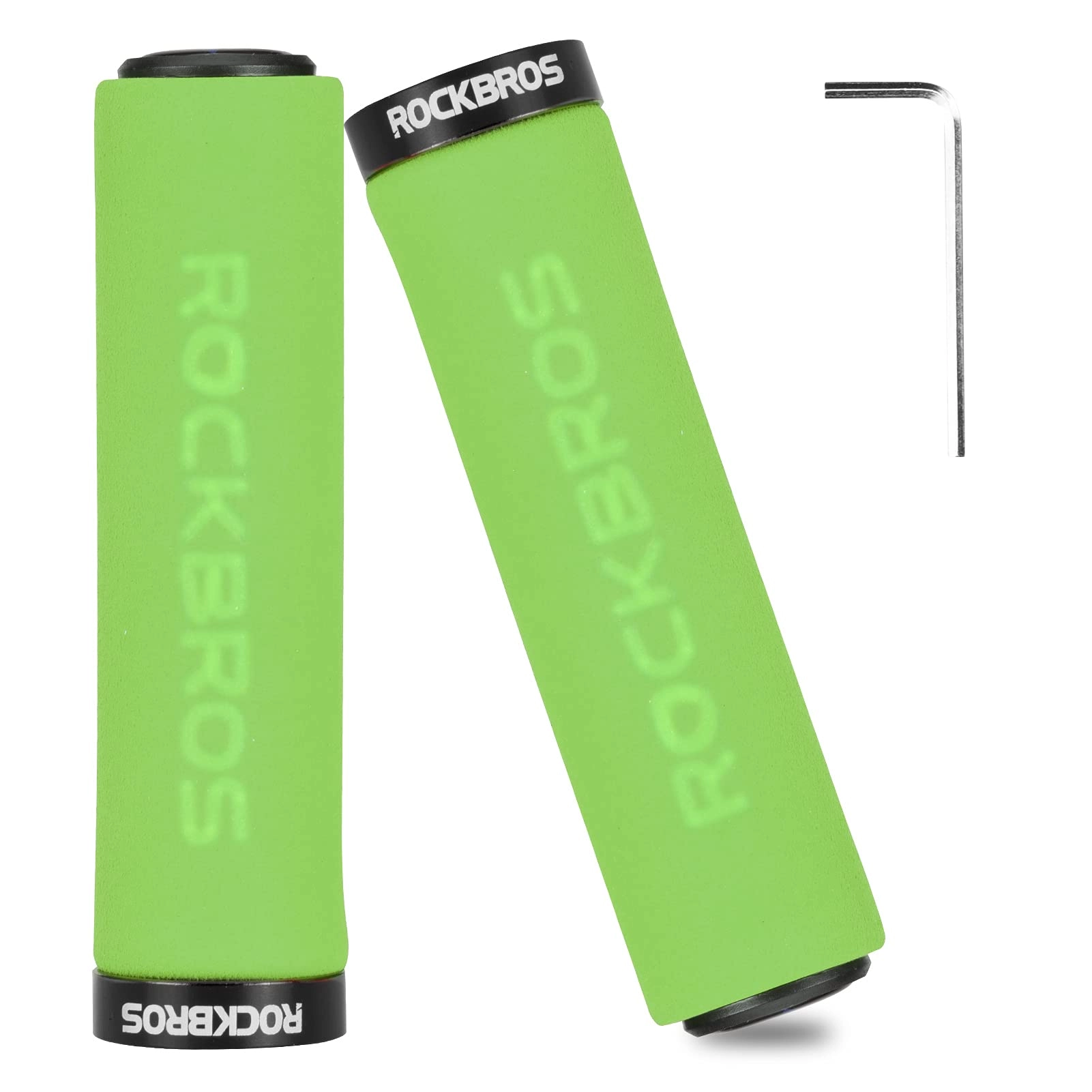ROCKBROS Bike Grips Foam Single Lock on Bicycle  Soft Comfortable Non-Slip Bike Handle Grips