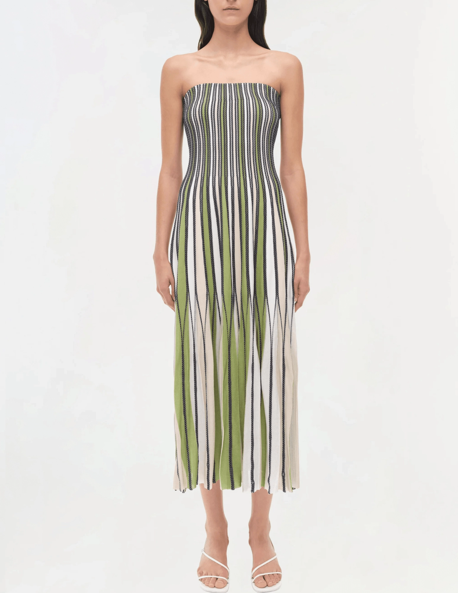 Simkhai Soliel Strapless Knit Midi Dress