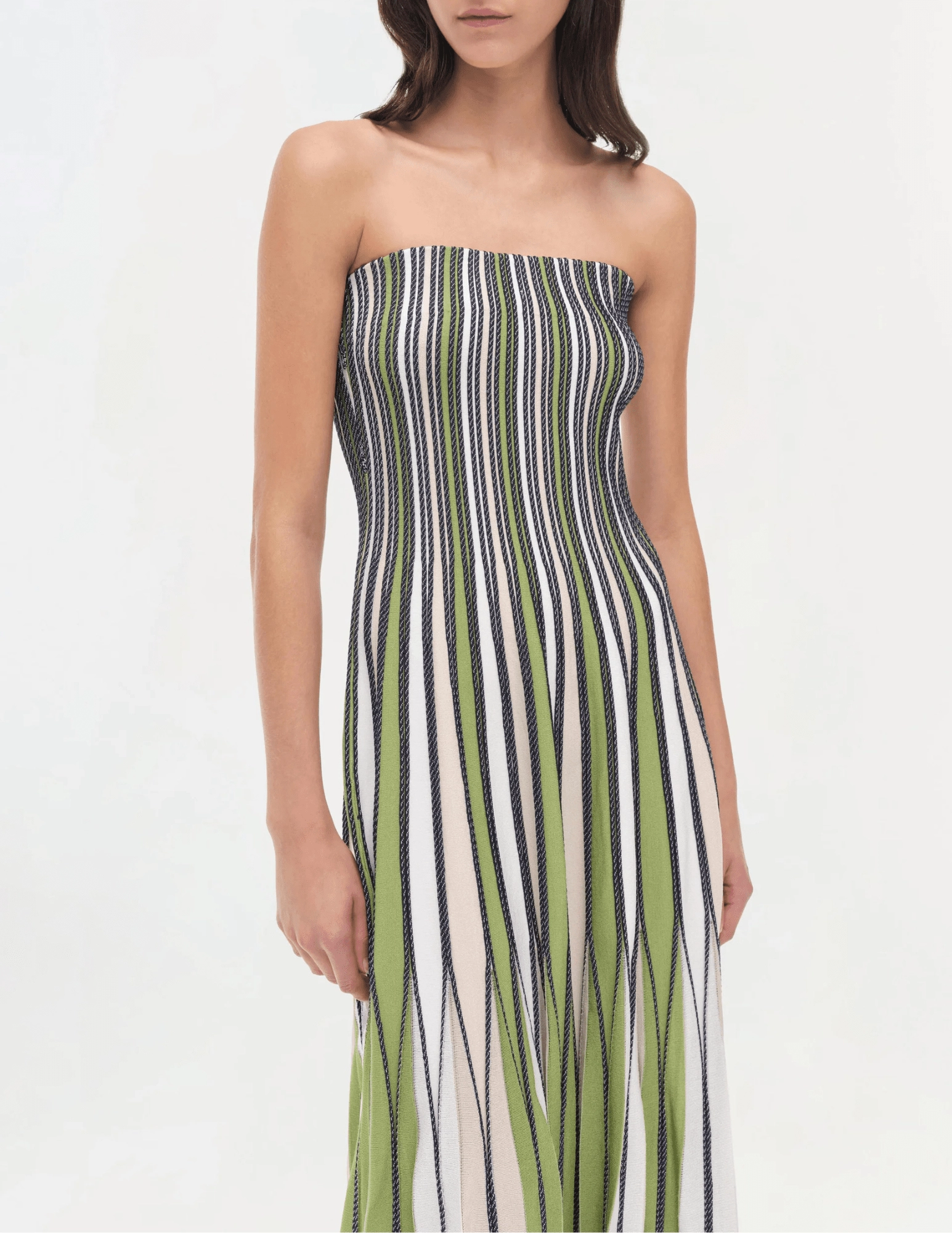 Simkhai Soliel Strapless Knit Midi Dress