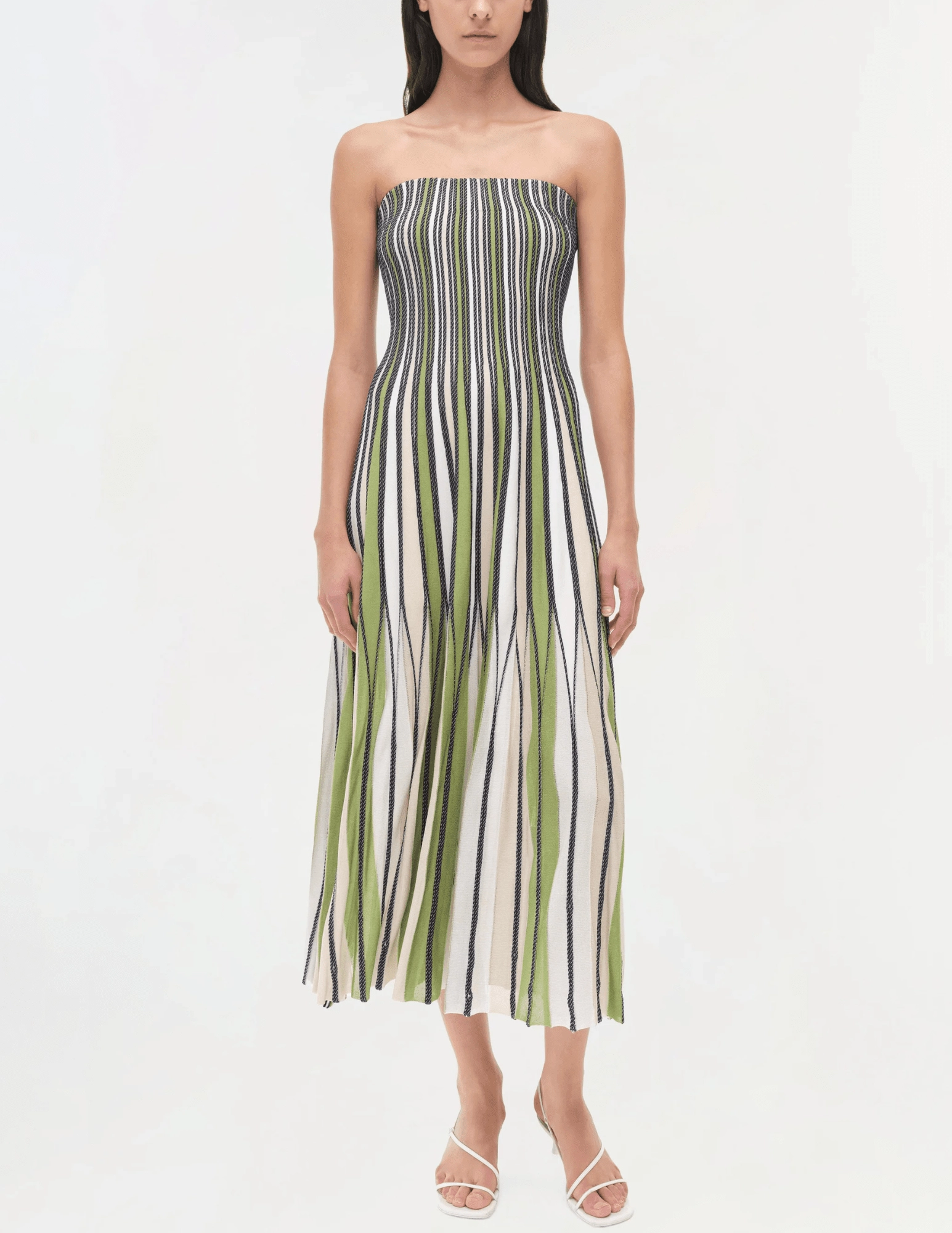Simkhai Soliel Strapless Knit Midi Dress