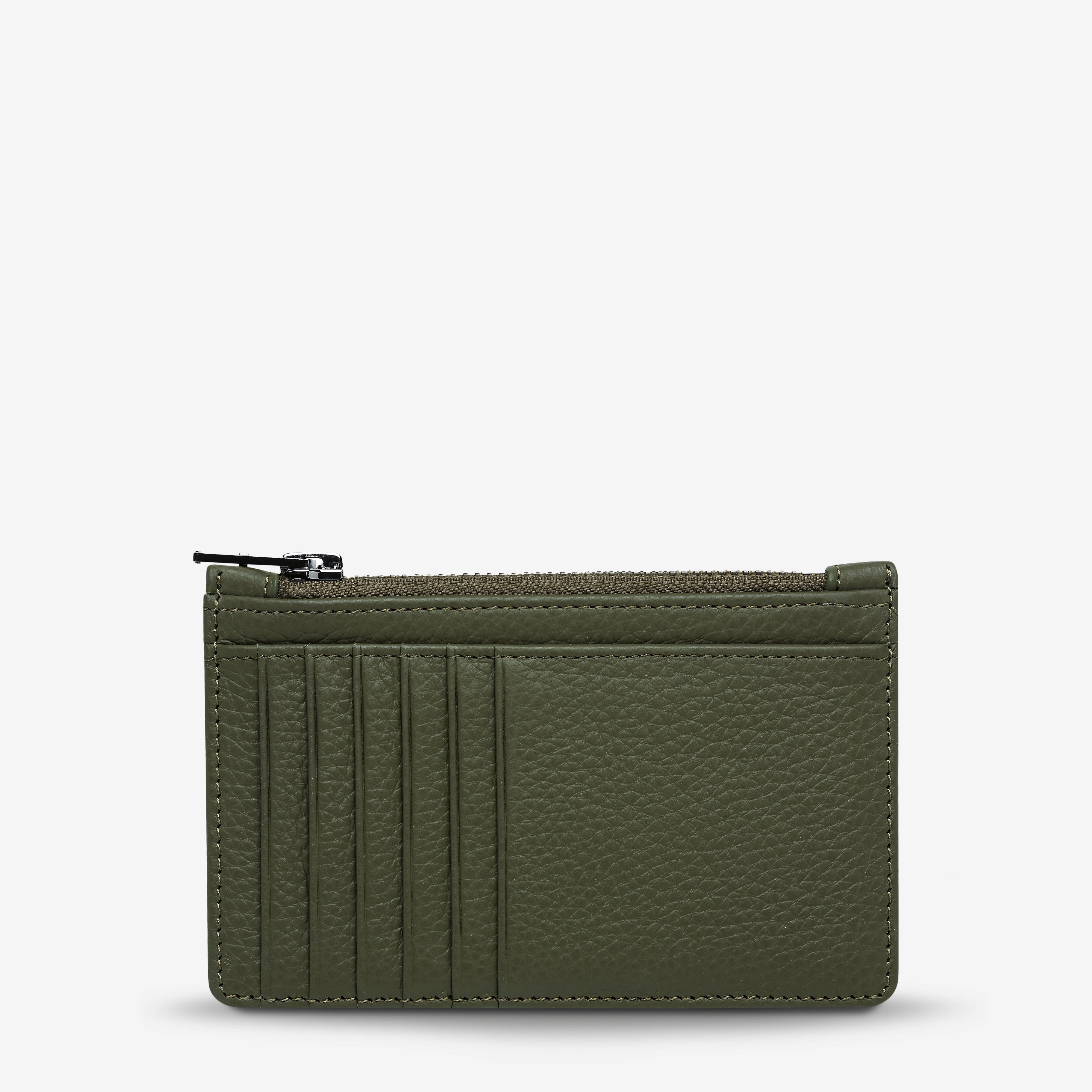 Status Anxiety Avoiding Things Cardholder In Khaki