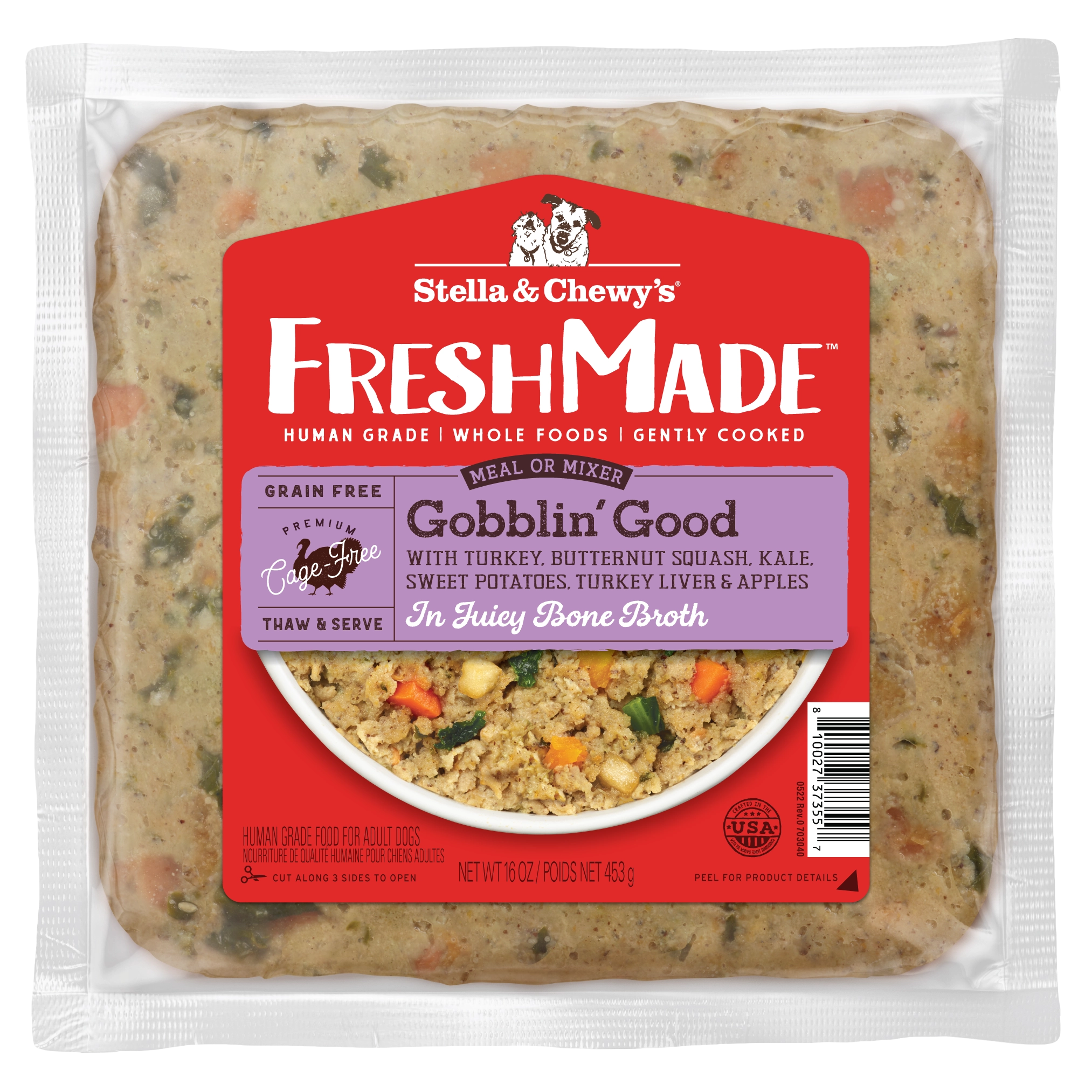 Stella & Chewy's FreshMade Gobblin' Good Gently Cooked Dog Food