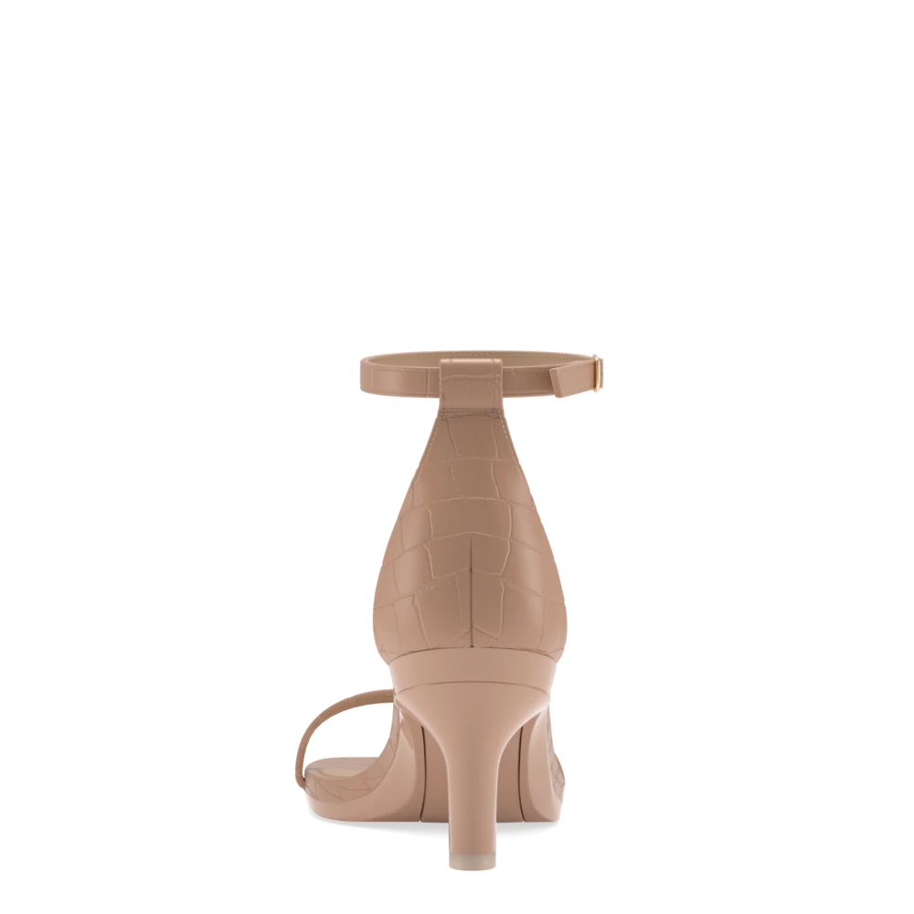 The Gigi - Latte Crocodile 3 Stiletto